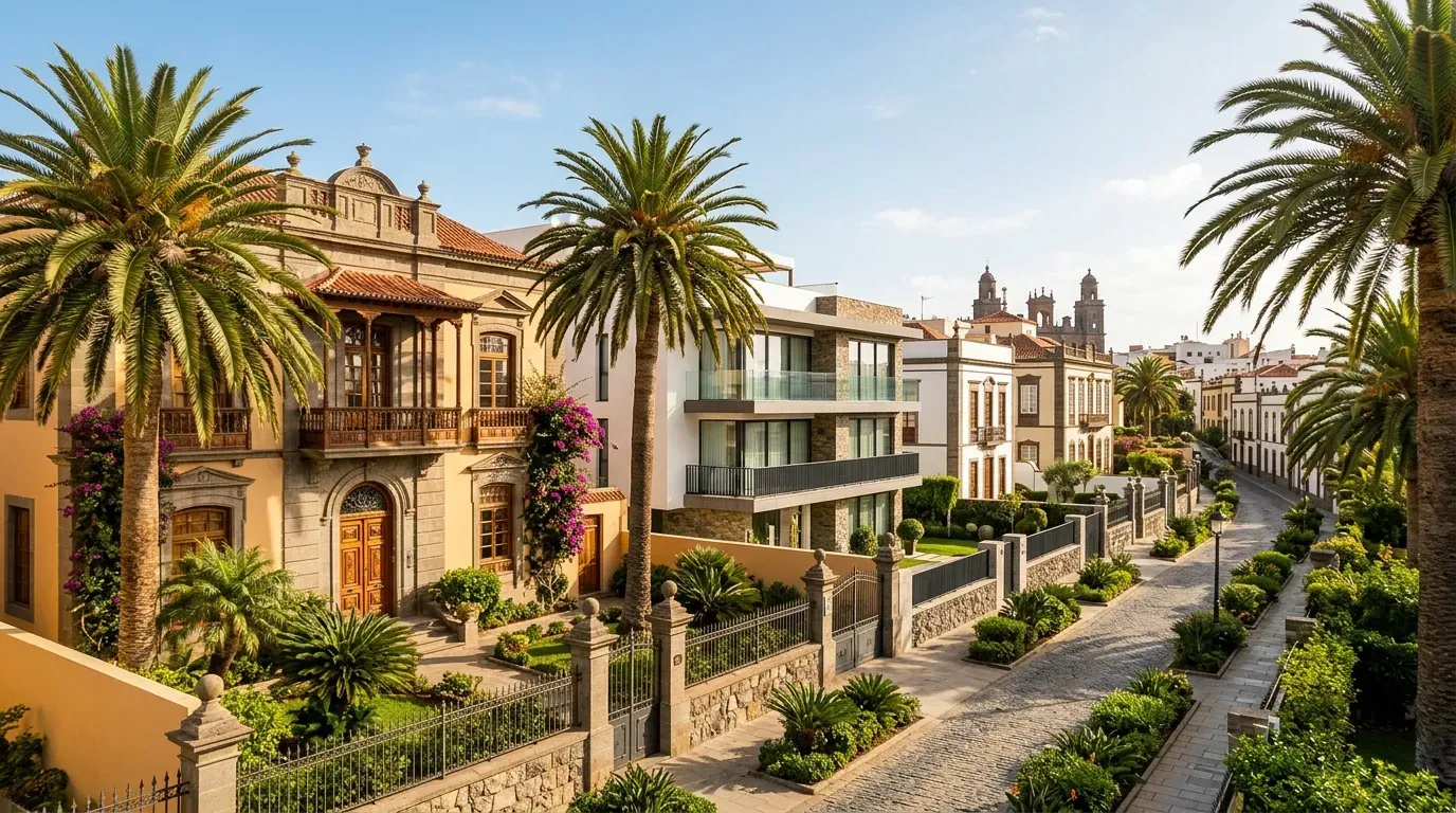 Visualización arquitectónica de pisos en venta en Las Palmas de Gran Canaria con vistas al Atlántico