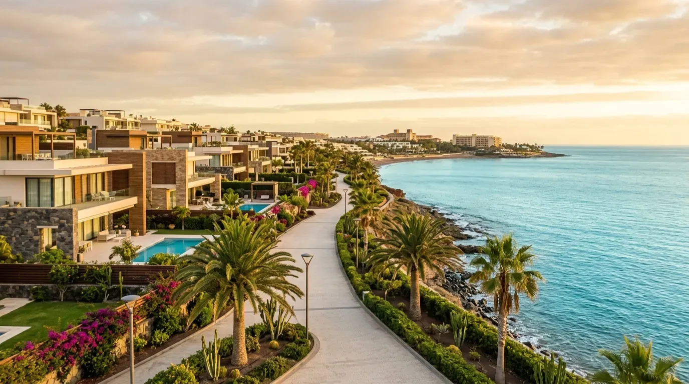 Paseo marítimo de Meloneras en la costa sur de Gran Canaria