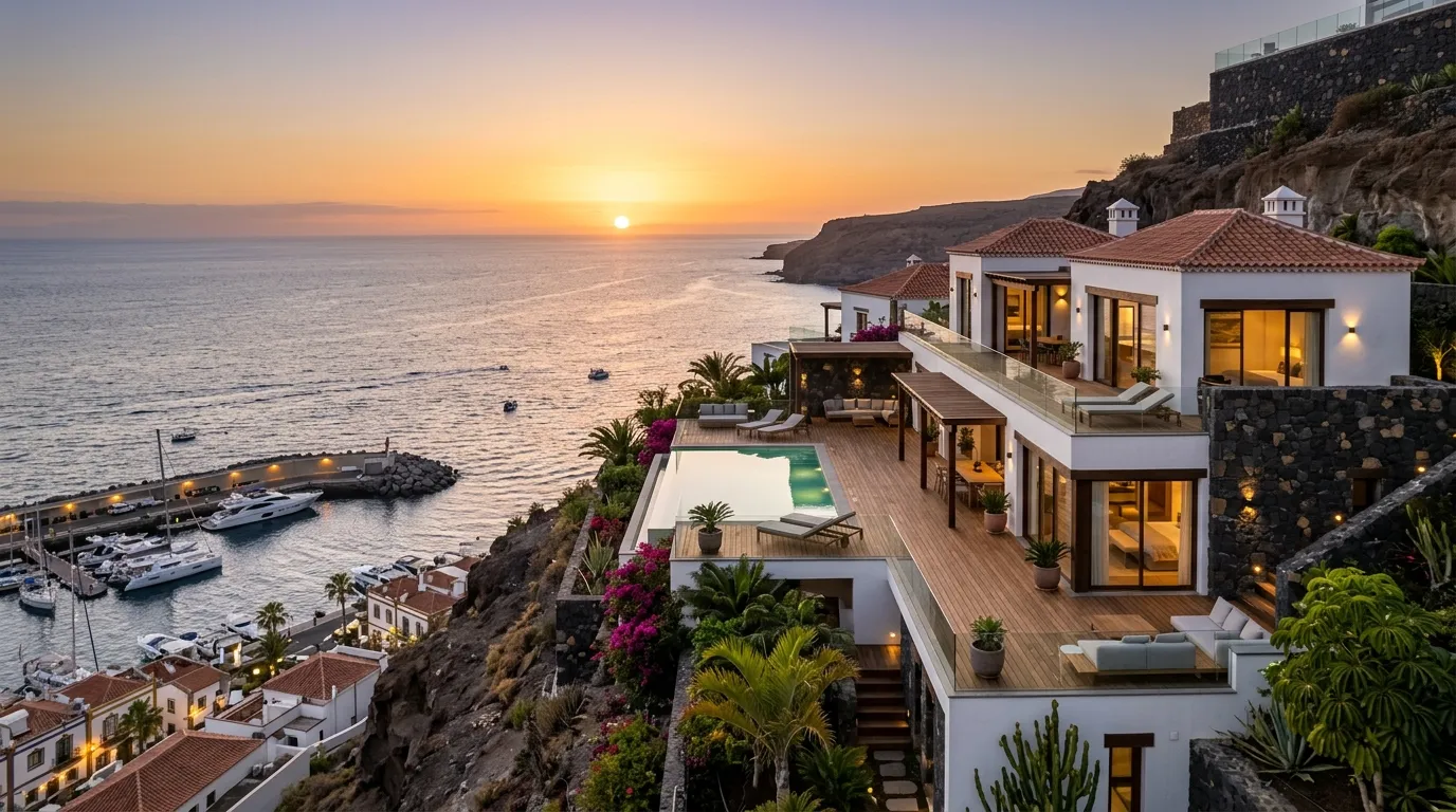 Architectural rendering of property for sale in Puerto de Mogán Gran Canaria with marina and canal